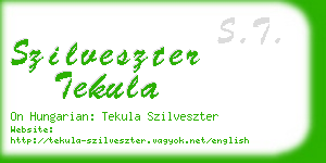 szilveszter tekula business card